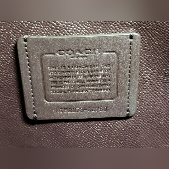 COACH DESIGNER Mollie Red Burgundy Animal Print Tote Purse Handbag - Picture 6 of 6